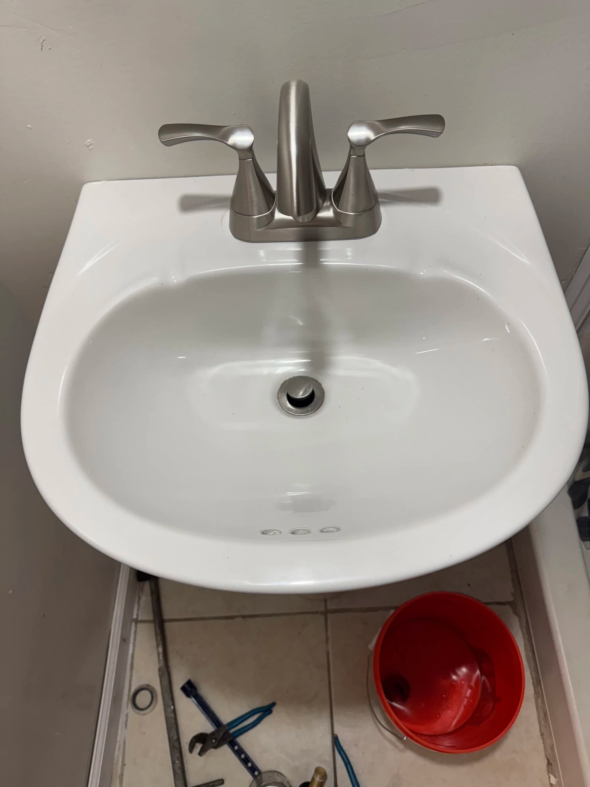Gallery photos for Bathroom Faucet Replacement and Angle Stop Valve Work in Staten Island: Image #1