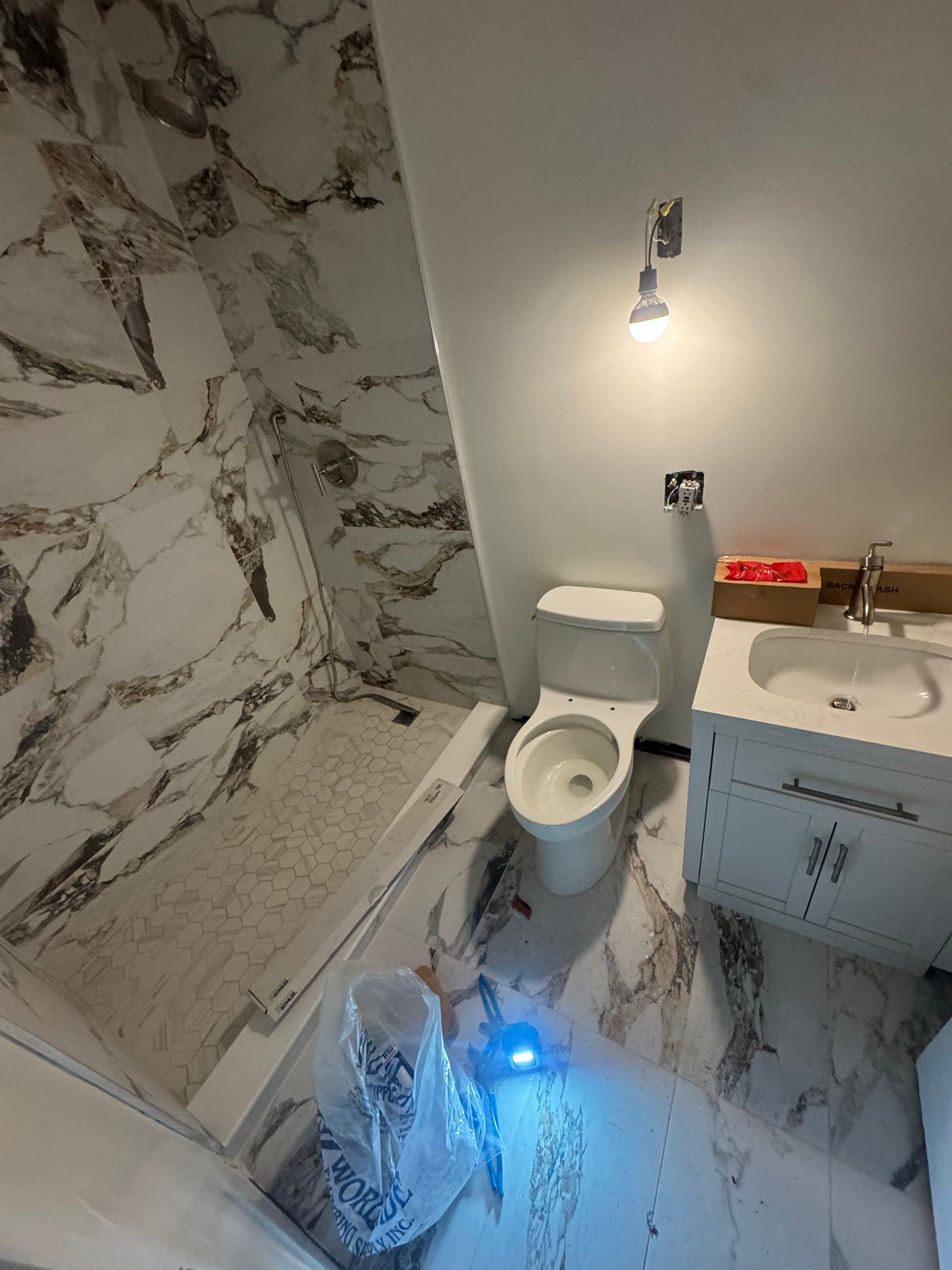 Gallery photos for NYC Bathroom Gut Renovation - Old Tub Out, Stand-Up Shower In: Image #8