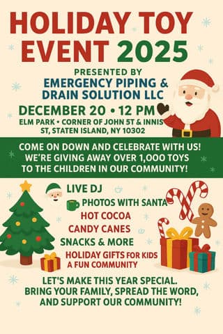 Gallery photos for Holiday Toy Event 2025 Celebration with Emergency Piping & Drain Solution LLC: Image #2