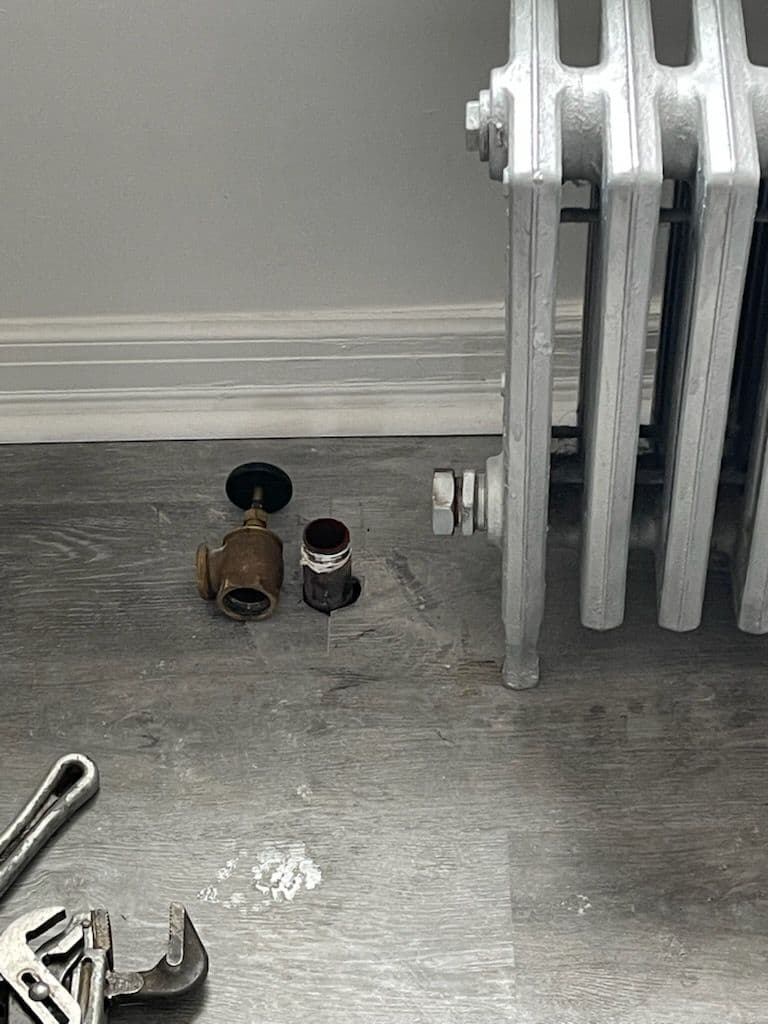Gallery photos for Radiator Valve Adjustments for Floor Upgrade: Image #1