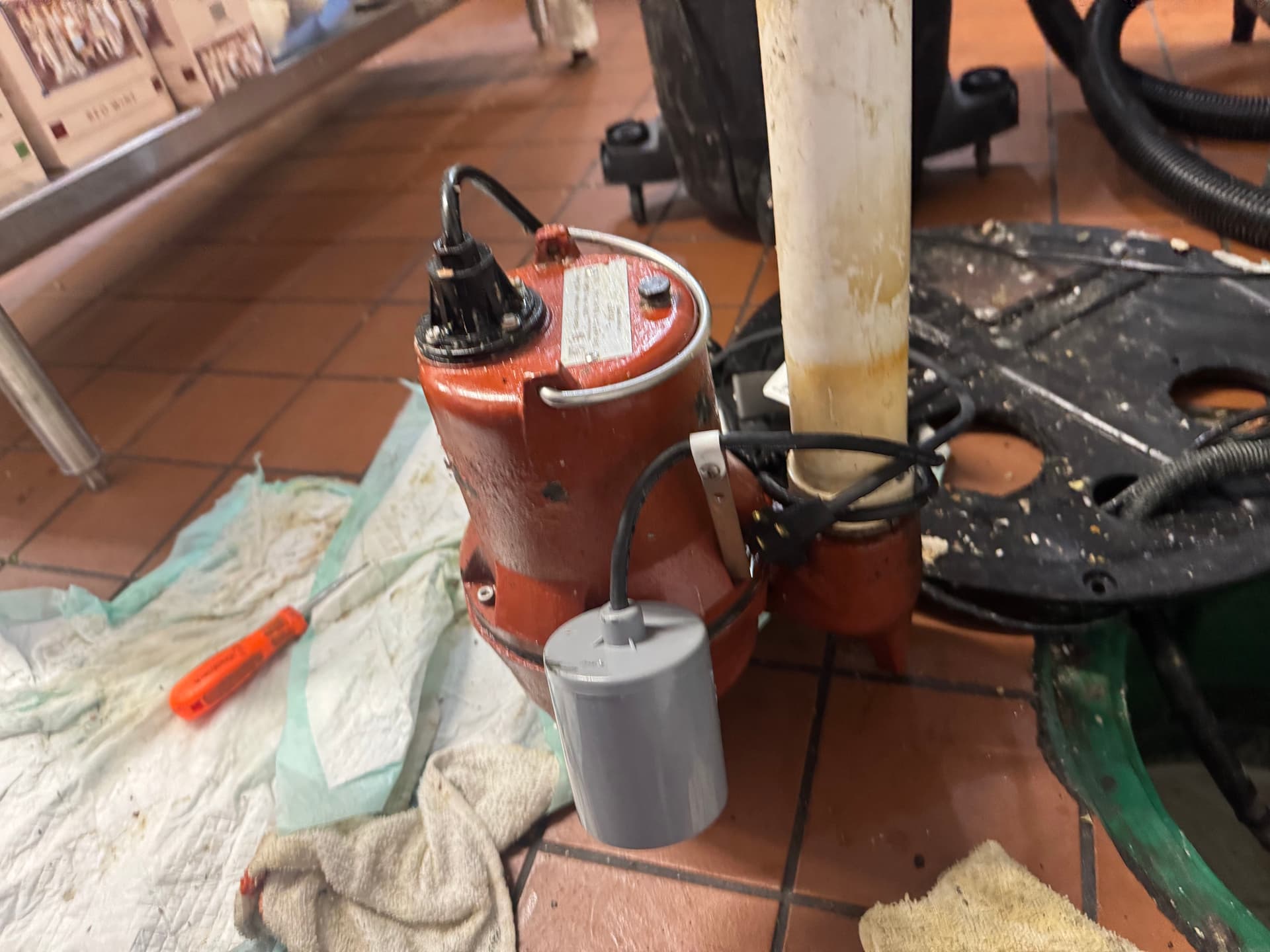 Gallery photos for Brooklyn Restaurant Sump Pump Float Replacement Fixed a Nasty Backup: Image #2